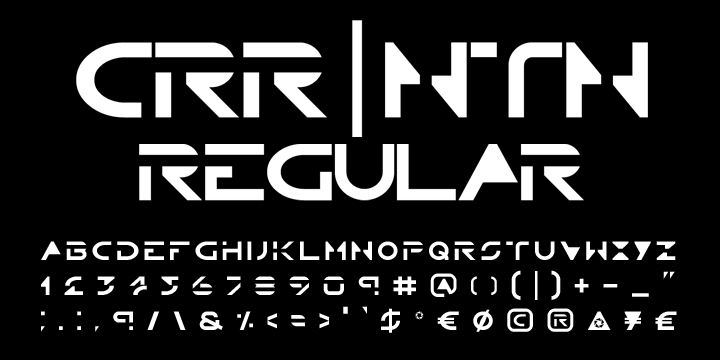 CRR NTN Outline Font preview